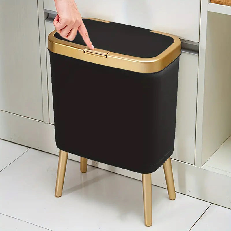 15L Modern Odor-Sealing Trash Can with Elevated Legs | Stylish Waste Bin for Kitchen, Living & Bathroom