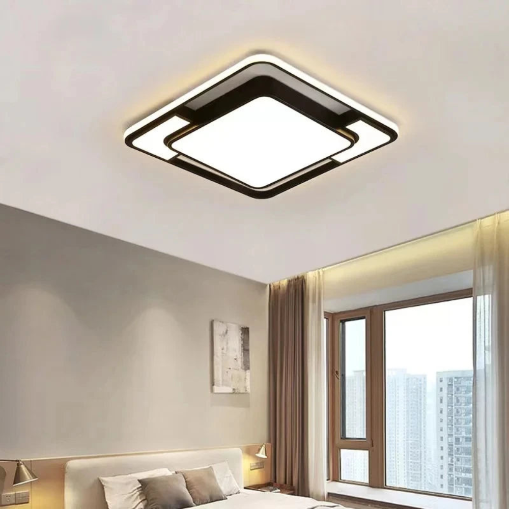 Plafonnier LED télécommandé | Design géométrique moderne