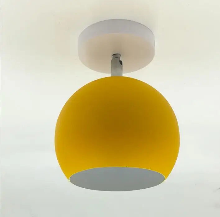 Plafonnier macaron nordique | Lampe ronde moderne en aluminium