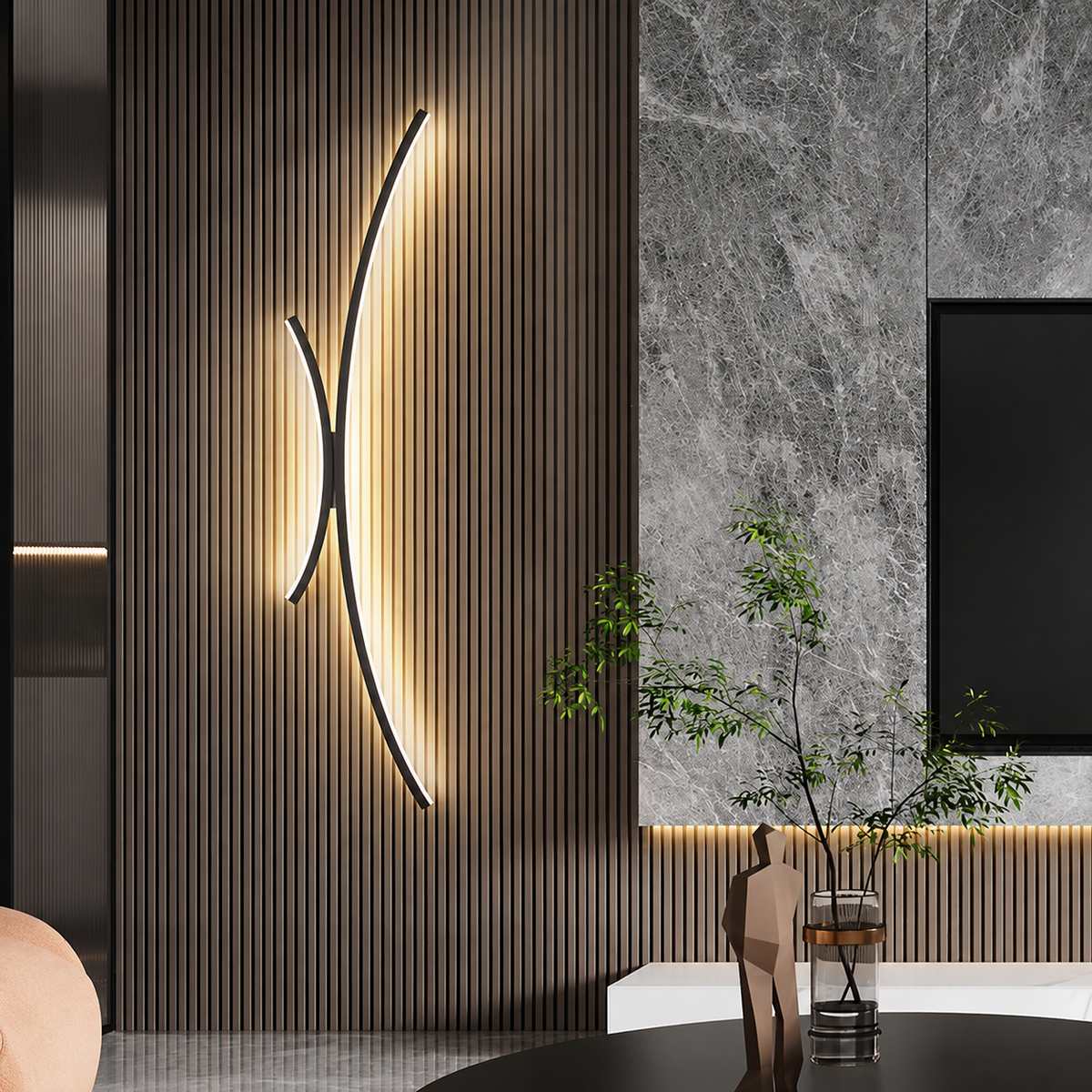 Moderne LED-Wandleuchte | Lineare Wandleuchte für Bad, Wohnzimmer und Essbereich