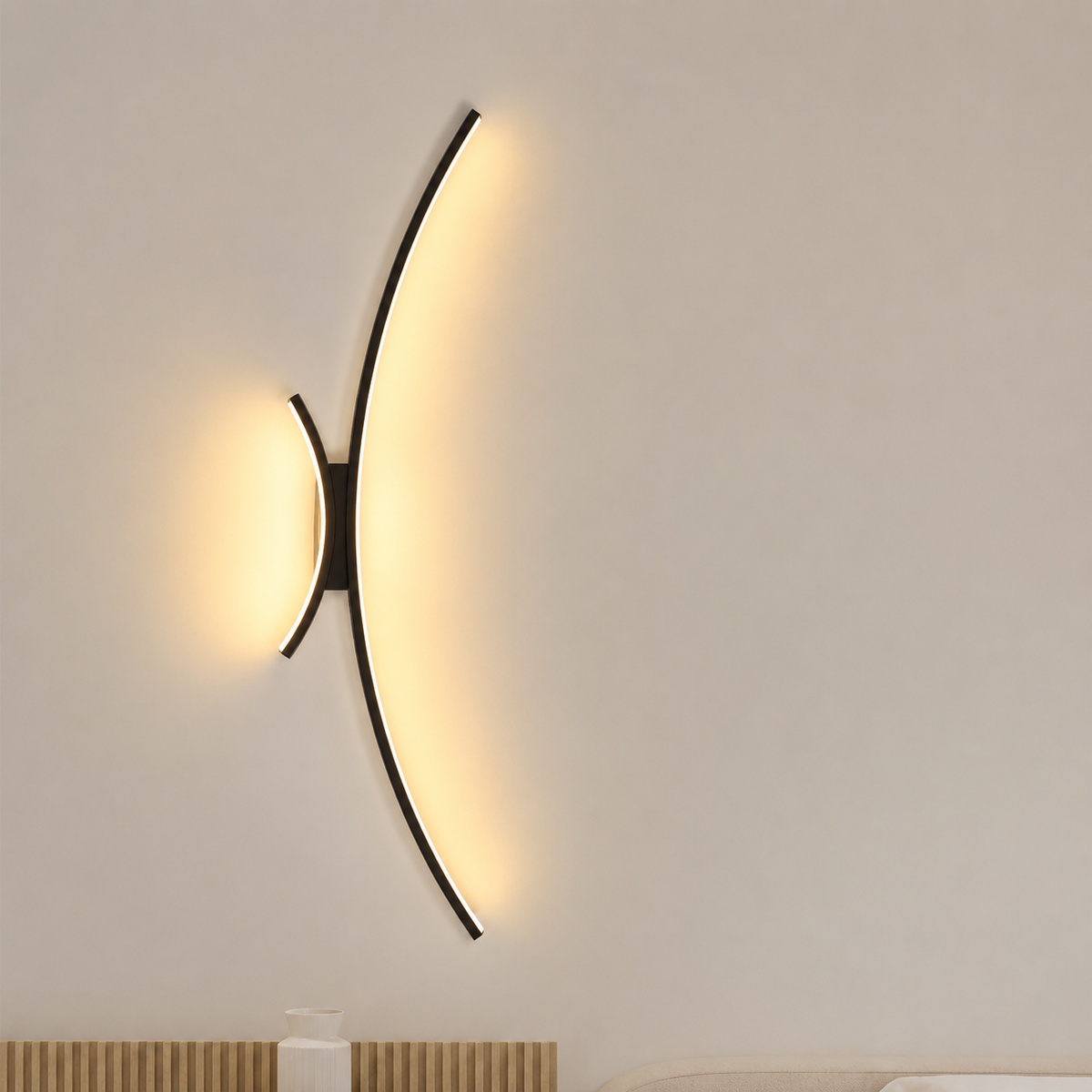 Moderne LED-Wandleuchte | Lineare Wandleuchte für Bad, Wohnzimmer und Essbereich