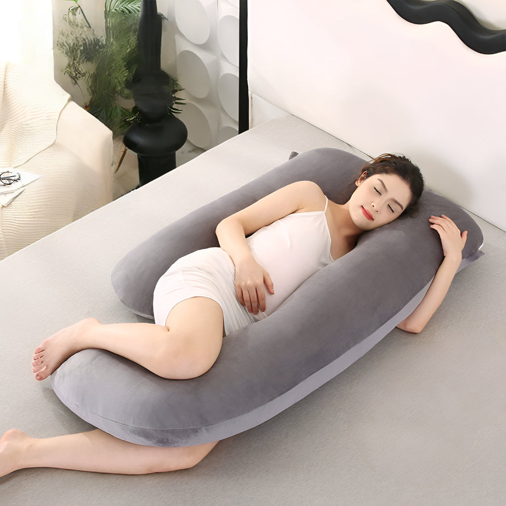 Oreiller de grossesse Oreiller de corps Coussin de couchage en forme de U
