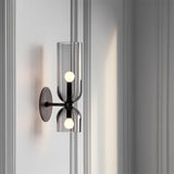 Nordic Glass Wall Lamp | Smoked Tube Design