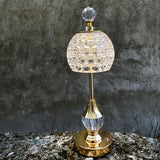 Crystal Touch Table Lamp | Rechargeable LED Bedside Light
