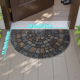 Tapis de porte mosaïque demi-cercle | Utilisation intérieure et extérieure