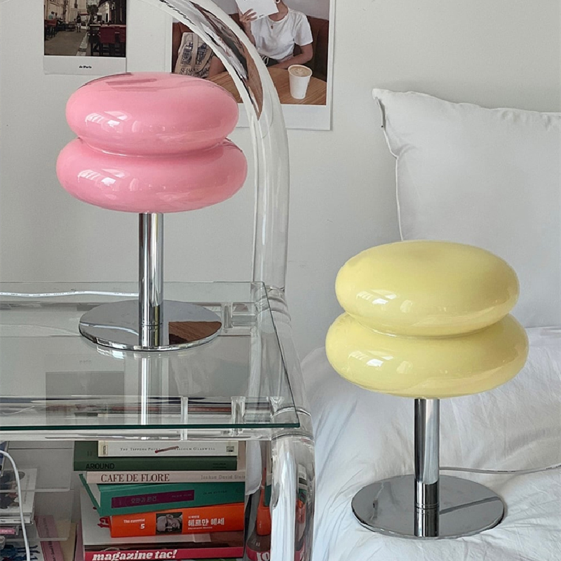 Italienische Designer-Glas-Tischleuchte | Moderne Retro-Akzentleuchte