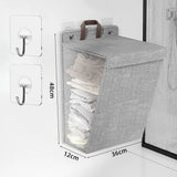 Wallora | Foldable Adhesive Laundry Basket | Wall-Mounted Clothes Hamper & Organizer